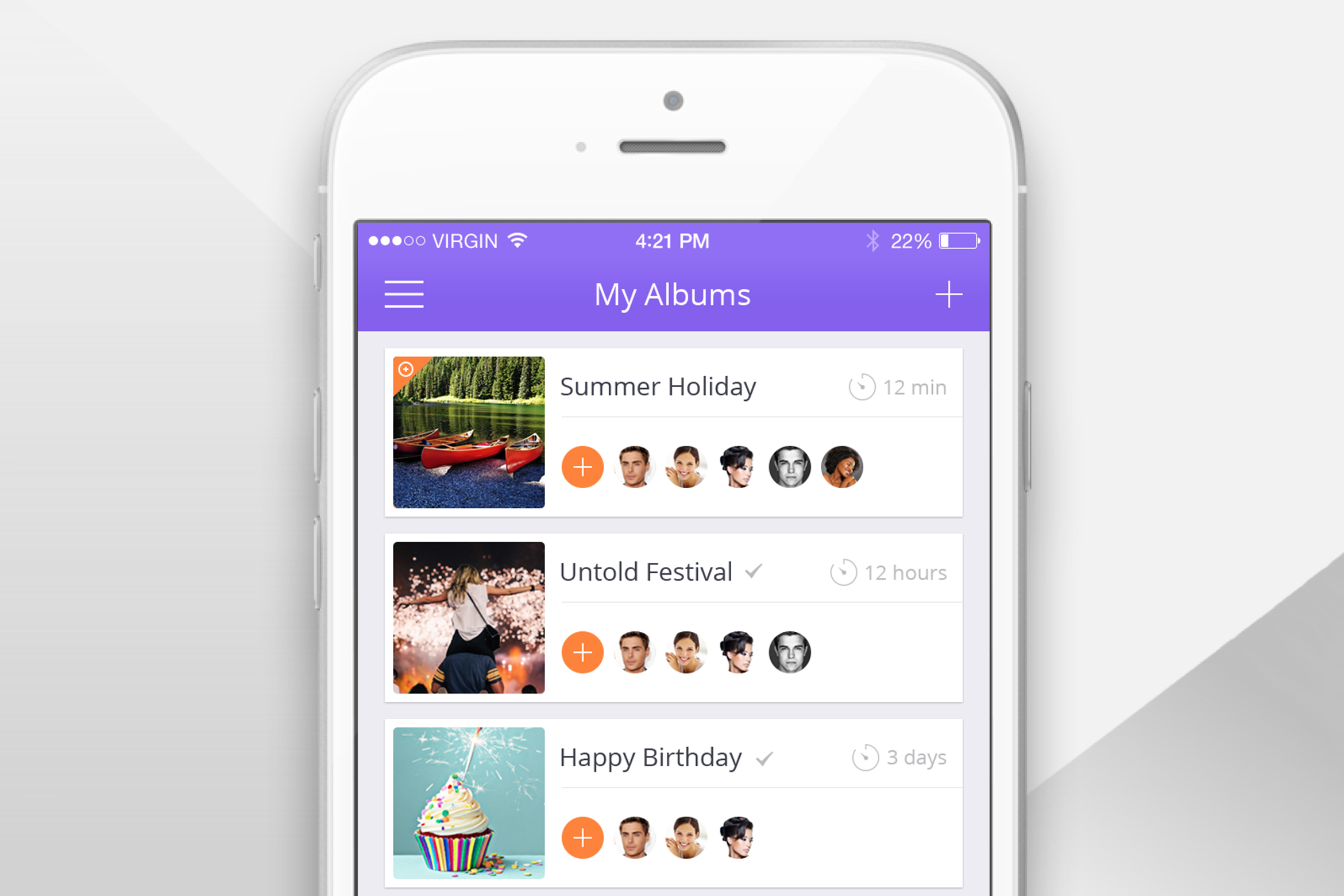 Photo Album App Screen Pixroad