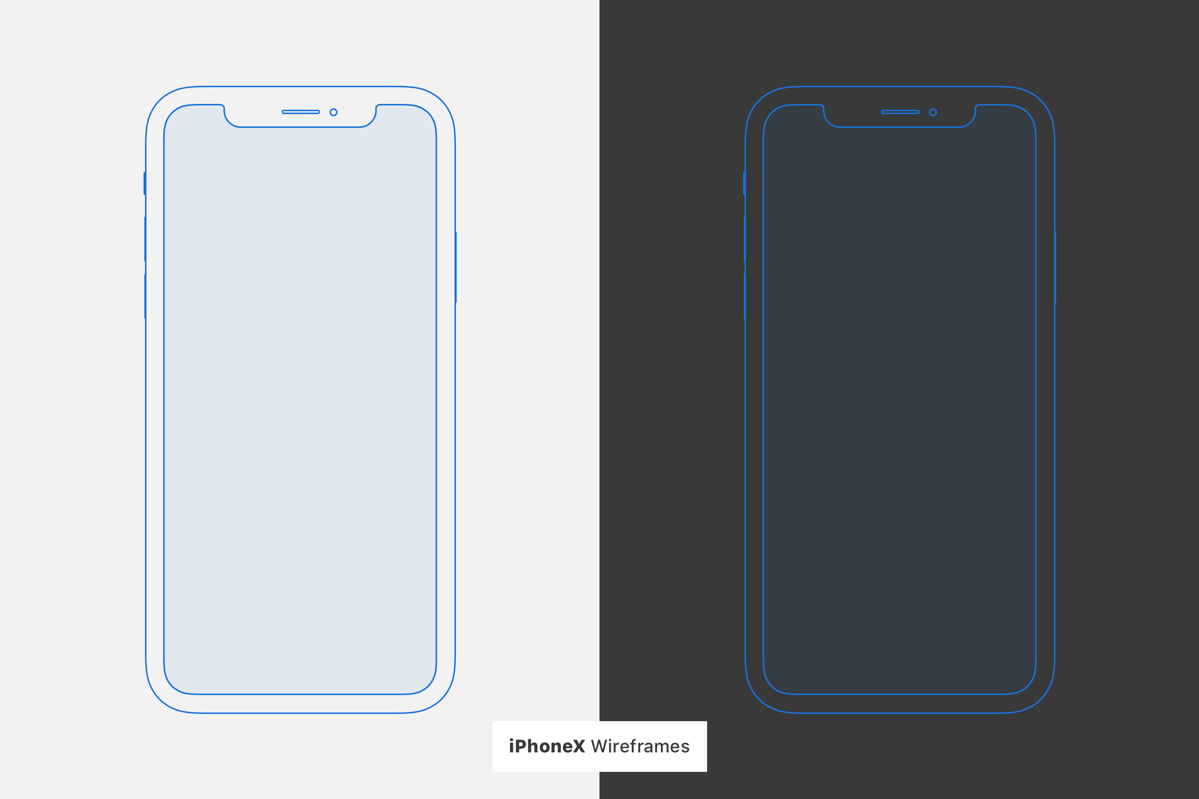iPhone X/11 Outline Mockups – Pixroad