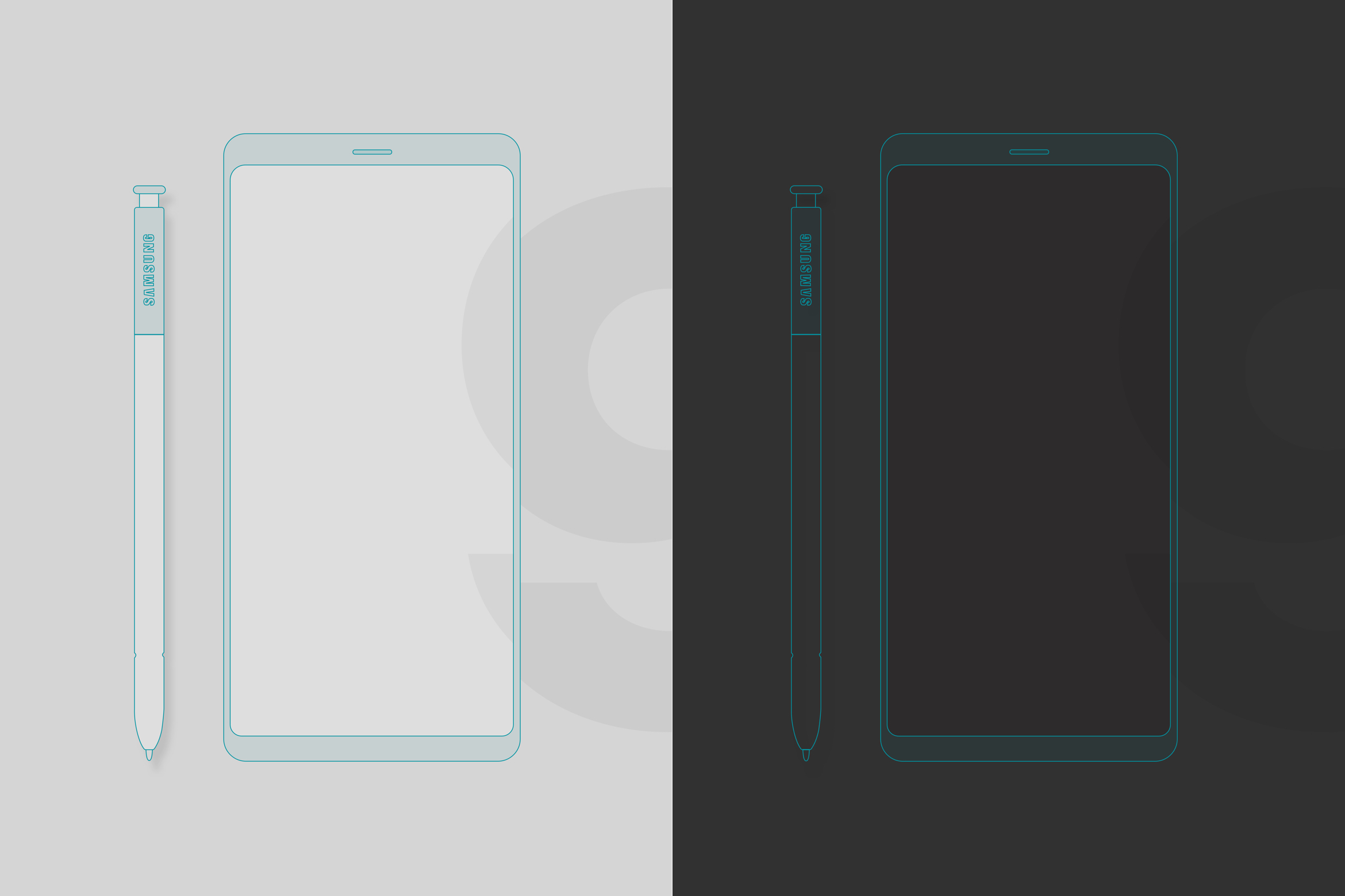 Download Samsung Note 9 Outline Mockups - Pixroad