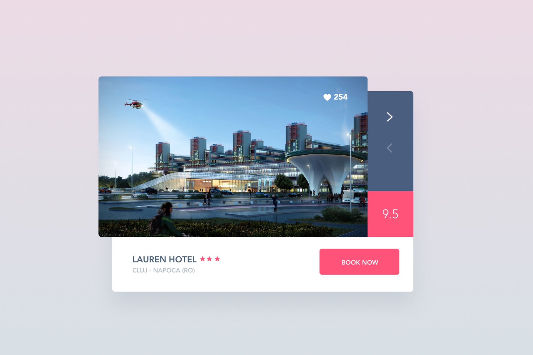 Hotel Booking Widget With Rating Pixroad